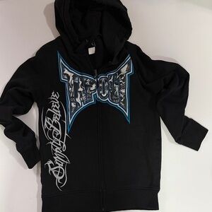 Tapout Kids Black and Blue Graphic Hoodie
